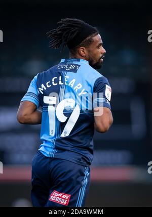 High Wycombe, Großbritannien. November 2020. Garath McCleary von Wycombe Wanderers während des Freundschaftsspiels 2020/21 spielte hinter verschlossenen Türen zwischen Wycombe Wanderers und AFC Bournemouth in Adams Park, High Wycombe, England am 10. November 2020. Foto von Andy Rowland. Kredit: Prime Media Images/Alamy Live Nachrichten Stockfoto