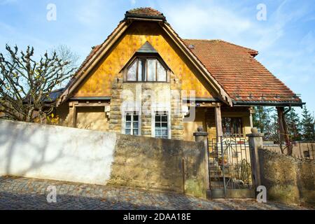 Villa Pallet im Jugendstil, entworfen von Le Corbusier und René Chapallaz , Charles-Edouard Jenneret, La Chaux-de-Fonds, Kanton Neuchâtel, Schweiz Stockfoto