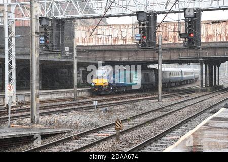 Diesellokomotive der Baureihe 68 am Bahnhof Preston. 68034 Stockfoto