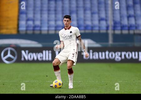 Genua, Italien. November 2020. Roger Ibanez von AS Roma während der Serie EIN Spiel zwischen Genua CFC und AS Roma. Stockfoto