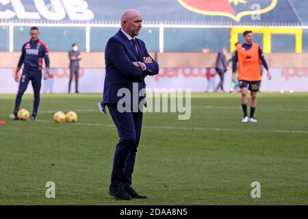 Genua, Italien. November 2020. Rolando Maran Cheftrainer von Genua CFC während der Serie EIN Spiel zwischen Genua CFC und AS Roma. Stockfoto