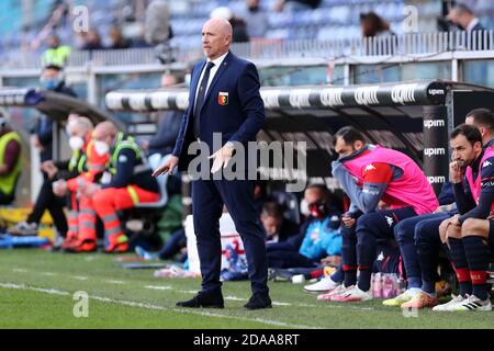 Genua, Italien. November 2020. Rolando Maran Cheftrainer von Genua CFC während der Serie EIN Spiel zwischen Genua CFC und AS Roma. Stockfoto