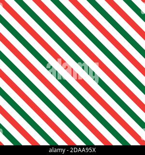 Abstrakte Diagonale tradicional Frohe Weihnachten Hintergrund. Nahtloses Muster auf rot-grüner Farbe. Vorlage für geometrische Linien. Textur kann für verwendet werden Stock Vektor