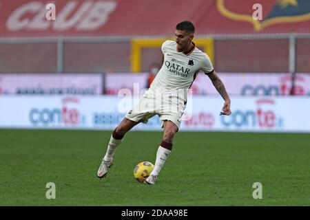 Genua, Italien. November 2020. Lorenzo Pellegrini von AS Roma während der Serie EIN Spiel zwischen Genua CFC und AS Roma. Stockfoto