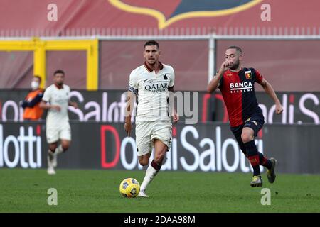 Genua, Italien. November 2020. Lorenzo Pellegrini von AS Roma während der Serie EIN Spiel zwischen Genua CFC und AS Roma. Stockfoto