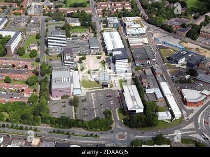Luftaufnahme des Newcastle College Stockfoto