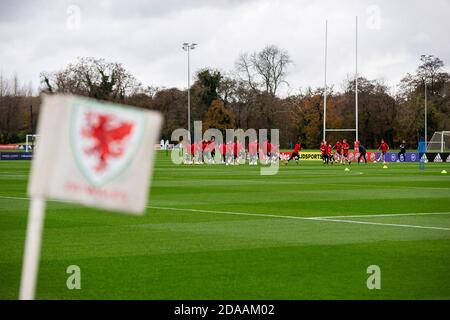 Cardiff, Wales, Großbritannien. November 2020. Wales Trainingseinheit im Vale Resort am 11. November 2020. Quelle: Lewis Mitchell/Alamy Live News Stockfoto