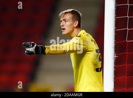 WOOLWICH, Vereinigtes Königreich, NOVEMBER 10: Charlton Athletic's Ashley Maynard-Brewer während Papa John's Trophy - Southern Group G zwischen Charlton Athlet Stockfoto