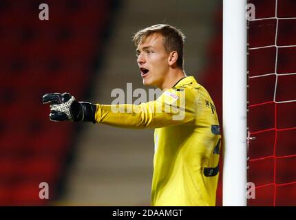 WOOLWICH, Vereinigtes Königreich, NOVEMBER 10: Charlton Athletic's Ashley Maynard-Brewer während Papa John's Trophy - Southern Group G zwischen Charlton Athlet Stockfoto