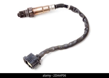 Lambda-Sonde - Sauerstoff-Sensor-Gerät entwickelt, um tamount des verbleibenden Sauerstoffs im Abgas des Autos Motor aufzeichnen ist in Auspuffanlage. Meta Stockfoto