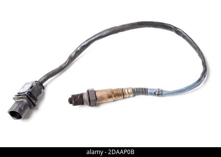 Lambda-Sonde - Sauerstoff-Sensor-Gerät entwickelt, um tamount des verbleibenden Sauerstoffs im Abgas des Autos Motor aufzeichnen ist in Auspuffanlage. Meta Stockfoto