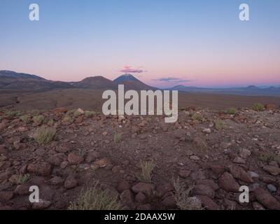 Die Atacama-Wüste ist eine hyperaride Region in Chile in Südamerika. Atacama ist bekannt als eine der trockensten Regionen der Erde. Stockfoto