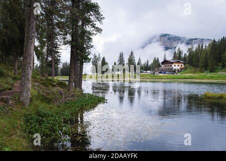 Antorno See in den Dolomiten, Italien Stockfoto