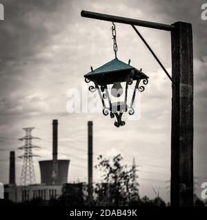 Industrielle Fabrik zur Herstellung von Elektrizität - Ruien, Belgien Stockfoto