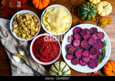 Thanksgiving Beilagen Stockfoto