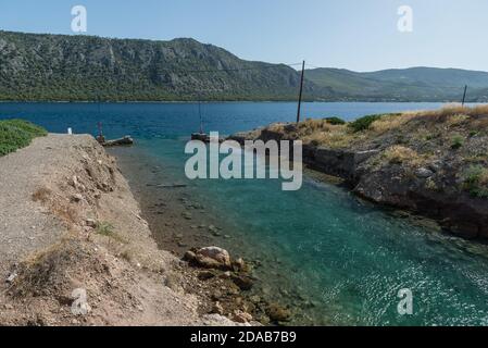 See Vouliagmenis - Heraion, Perachora Corinthia Griechenland. Stockfoto