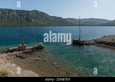 See Vouliagmenis - Heraion, Perachora Corinthia Griechenland. Stockfoto