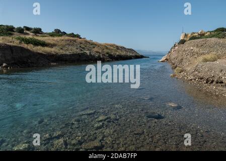See Vouliagmenis - Heraion, Perachora Corinthia Griechenland. Stockfoto