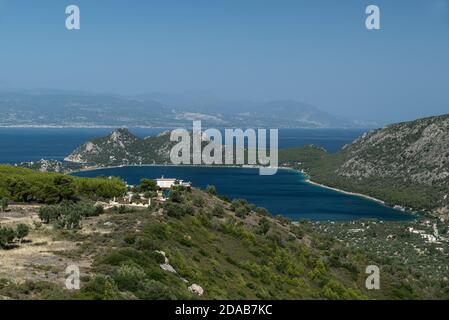 See Vouliagmenis - Heraion, Perachora Corinthia Griechenland. Stockfoto