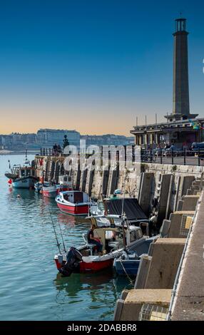 Ramsgate, Kent, England, Großbritannien. 2020. Ramsgate Hafen mit Fischen und Vergnügungsbooten. Stockfoto