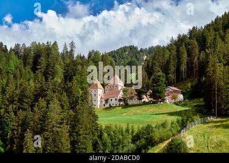 Santa Cristina Valgardena. Schloss Gröden. Südtirol Italien. Das Schloss (Fischburg) Stockfoto