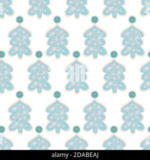 Moderne geometrische nahtlose Wiederholung Muster mit weihnachtsbäumen. Vektor trendige handgezeichnete Textur. Stilisiertes Design für Papier, Cover, Stoff, Inneneinrichtung und Event. Stock Vektor