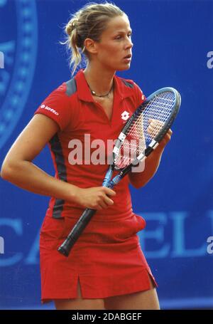 Deutsche Tennisspielerin Jana Kandarr, Biella, Italien 2002 Stockfoto
