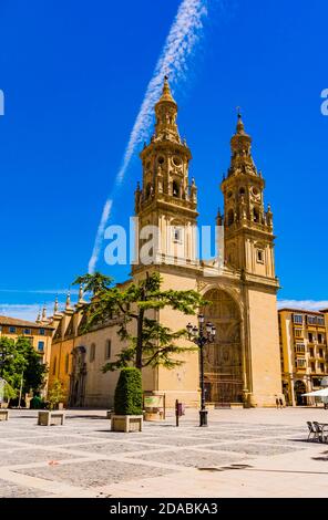 Die Co-Kathedrale von Santa María de la Redonda. Logrono - Logroño, La Rioja, Spanien, Europa Stockfoto