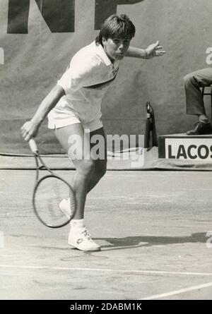 Italienische Tennisspielerin Sandra Cecchini, 80er Jahre Stockfoto