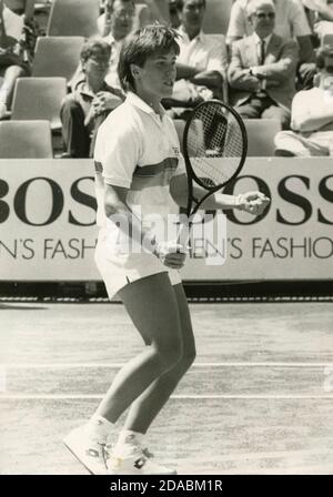 Italienische Tennisspielerin Sandra Cecchini, 80er Jahre Stockfoto