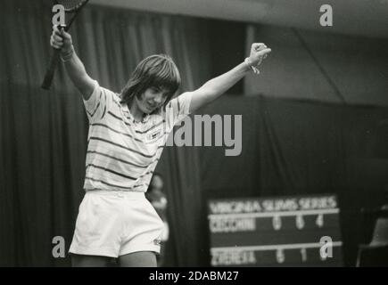 Italienische Tennisspielerin Sandra Cecchini, 80er Jahre Stockfoto