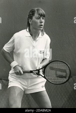 Italienische Tennisspielerin Sandra Cecchini, 80er Jahre Stockfoto