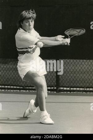 Italienische Tennisspielerin Sandra Cecchini, 80er Jahre Stockfoto