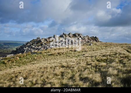 Carn Goedog in den Preseli Mountains von Wales, Steinquelle für Stonehenge Stockfoto