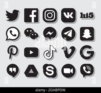 symbol für twitter und soziale Netzwerke auf blauem Hintergrund, Vektordarstellung Stock Vektor