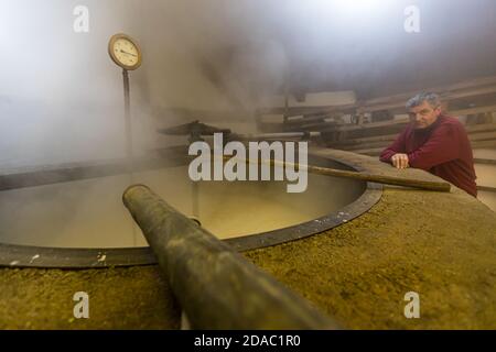 Traditionelle Zoigl Brauerei in Falkenberg, Deutschland Stockfoto