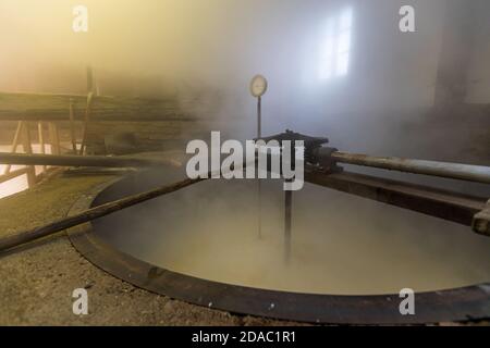 Traditionelle Zoigl Brauerei in Falkenberg, Deutschland Stockfoto