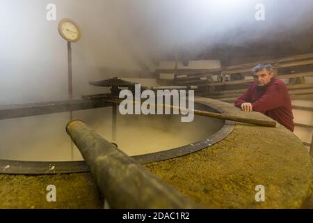 Traditionelle Zoigl Brauerei in Falkenberg, Deutschland Stockfoto