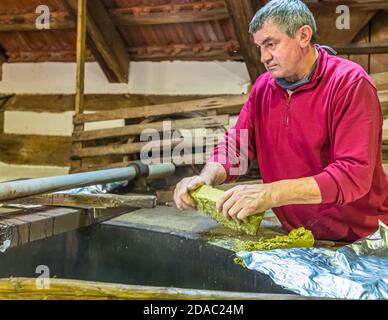 Traditionelle Zoigl Brauerei in Falkenberg, Deutschland Stockfoto