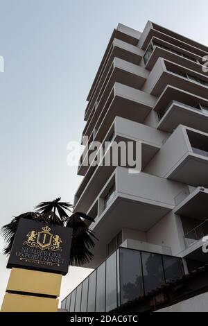 Nummer eins Oxford Street Hotel and Suites Downtown Accra, Ghana (Osu) Stockfoto