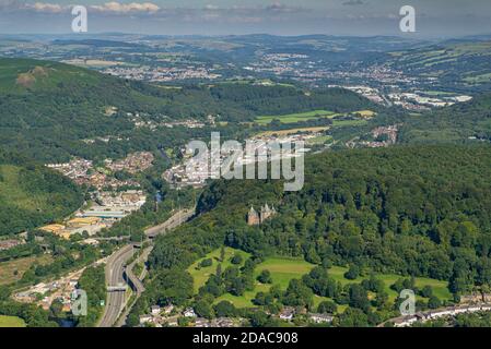 Castle Coch Aerial Stockfoto