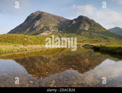 Sonnenuntergang am Buachaille Etive Mor Stockfoto