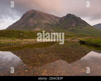 Sonnenuntergang am Buachaille Etive Mor Stockfoto