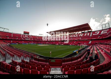 Allgemeine Innenansicht vor der spanischen Meisterschaft La Liga Fußballspiel zwischen Sevilla FC und CA Osasuna am 7. November 2020 bei Ramon Sanchez Pi P Stockfoto