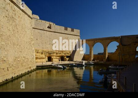 Fort St Angelo in Vittoriosa, Malta Stockfoto