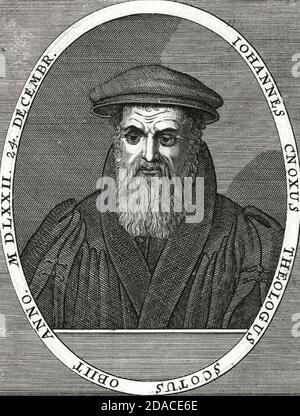 JOHN KNOX (c 1514-1572) Schottischer Gründer der Presbyterianischen Kirche von Schottland Stockfoto