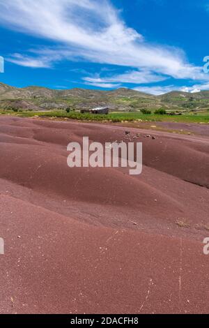 Landwirtschaftliche Landschaft in der Region Maragua, Departemento Sucre, Cordillera Central, Anden, Bolivien, Lateinamerika Stockfoto