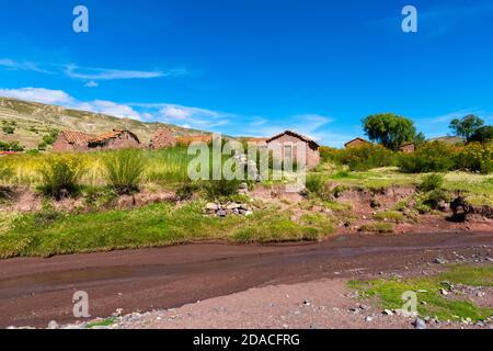 Landwirtschaftliche Landschaft in der Region Maragua, Departemento Sucre, Cordillera Central, Anden, Bolivien, Lateinamerika Stockfoto