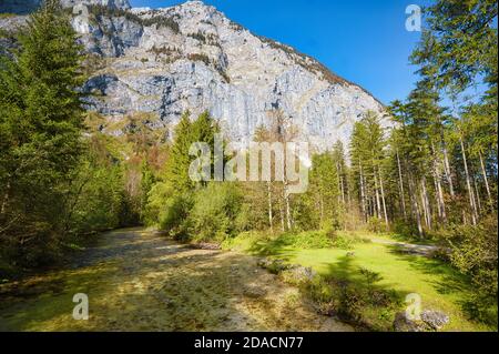 Herbststimmung im Bluntauer Tal Stockfoto