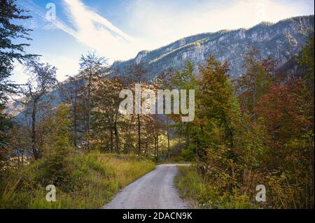 Herbststimmung im Bluntauer Tal Stockfoto